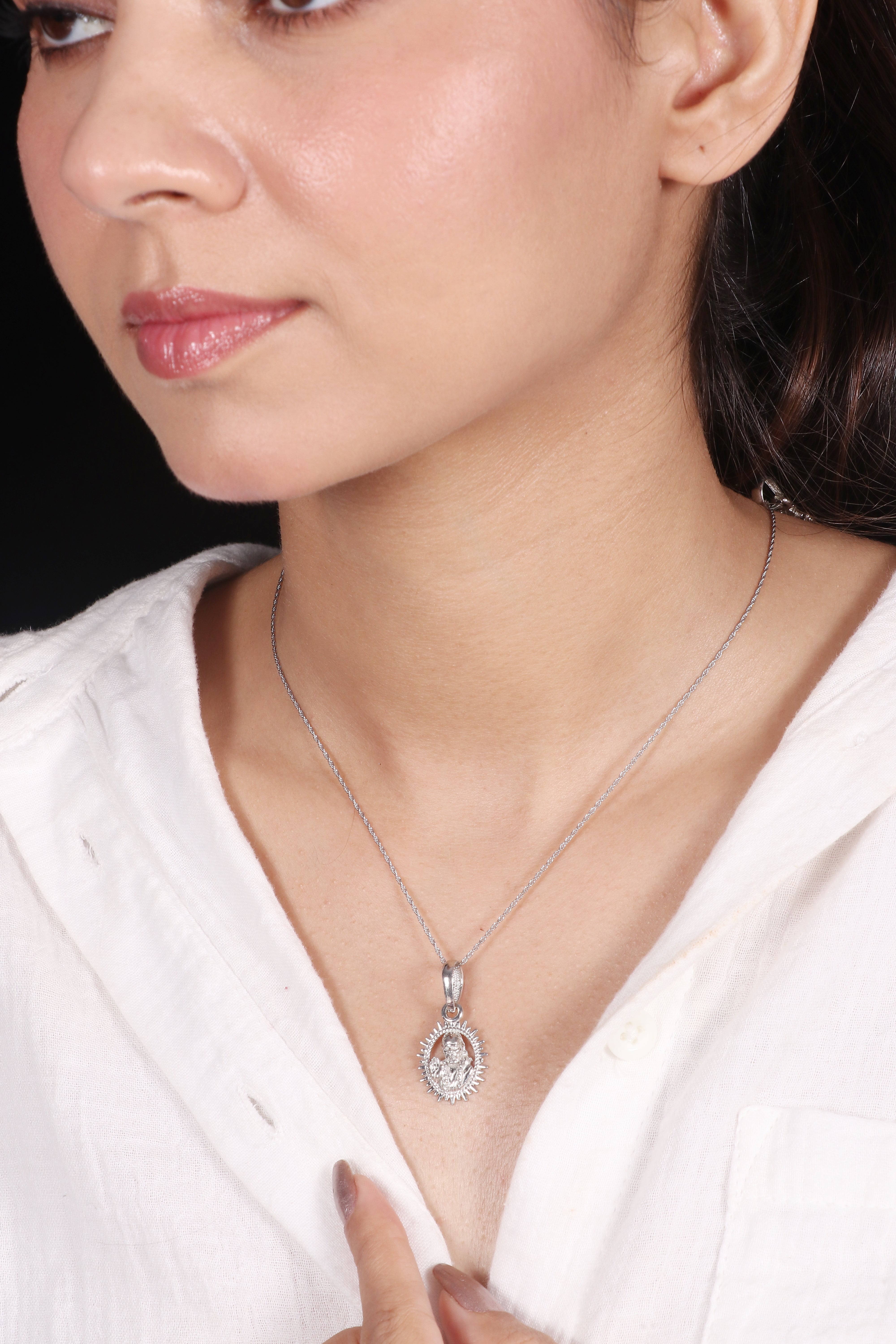 Silver Sai Baba Pendant